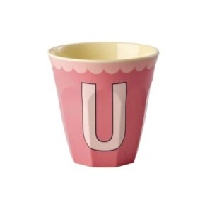 Rice Alphabet-Becher Vintage Pink U