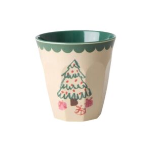 Rice Floral Gifted Tree-Becher Weihnachten