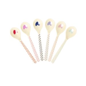 Rice Teelöffel-Set mit Herzchen 6er-Set
