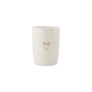 Zusss Kaffeetasse Open Hartje Weiß-Gold