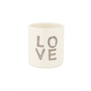 Zusss duftende Keramikkerze Love White Silver
