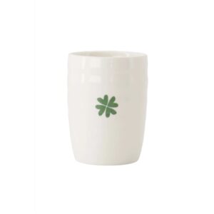 Zusss Kaffeetasse mit Kleeblatt, weiß/grün