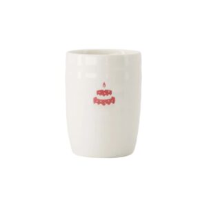 Zusss Kaffeetasse mit Tortenmotiv, weiß/rosa