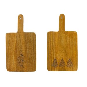 Home Society Tablett aus Akazienholz Weihnachtsbaum